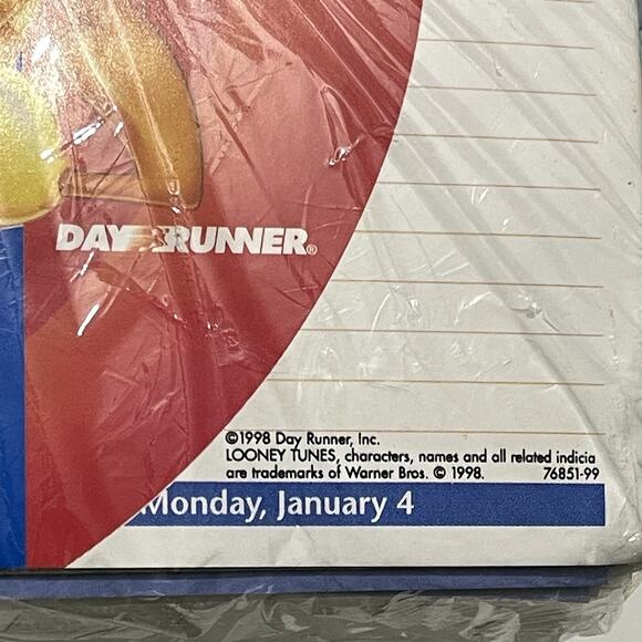 Vintage 1999 Looney Tunes Tweety Bird Desk Calendar Refill with Tabs Never‎ Used - Picture 5 of 6